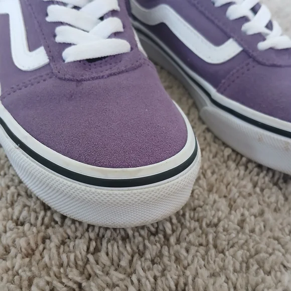 Vans Purple and White Girls Casual Shoes - Picture 8 of 11